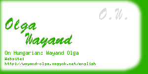 olga wayand business card